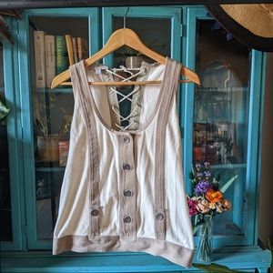 Adidas by Stella McCartney lace up back tank